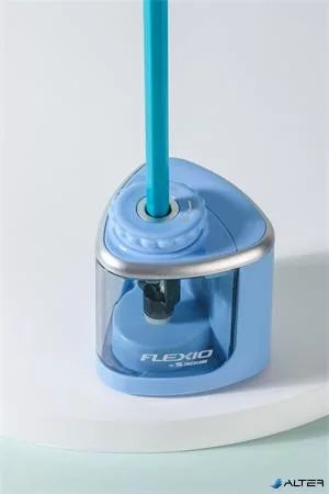 Hegyező, elemes, asztali, FLEXOFFICE "Flexio", kék
