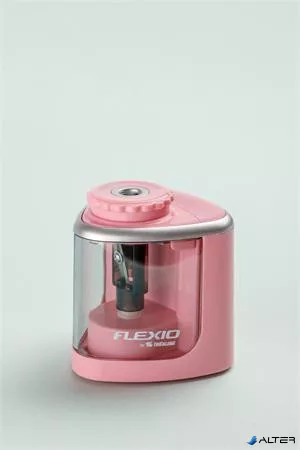 Hegyező, elemes, asztali, FLEXOFFICE "Flexio", rózsaszín