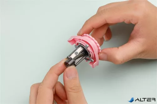 Hegyező, elemes, asztali, FLEXOFFICE "Flexio", rózsaszín