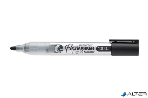 Táblamarker, 2,5 mm, kúpos, FLEXOFFICE "WB016", fekete