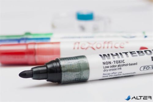 Táblamarker, 2,5 mm, kúpos, FLEXOFFICE "WB02", piros