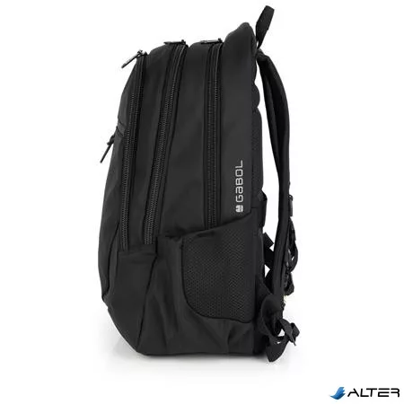 Hátizsák, iskolatáska, cipzáras, GABOL "Panther", fekete