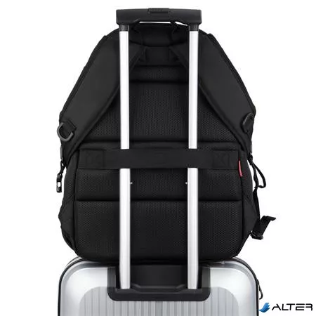 Hátizsák, iskolatáska, cipzáras, GABOL "Panther", fekete