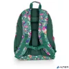 Hátizsák, iskolatáska, cipzáras, GABOL "Vida", zöld, trópusi mintás