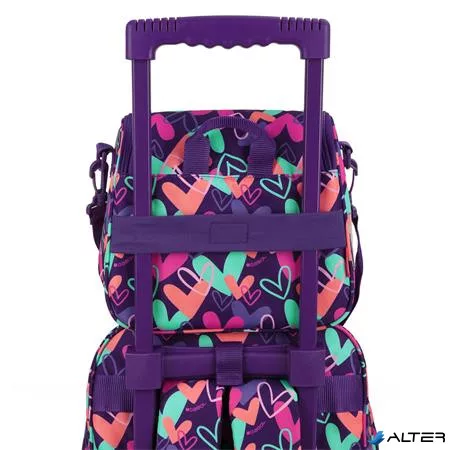 Uzsonnás táska, GABOL "Kokoro", lila, szívek