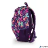 Hátizsák, iskolatáska, cipzáras, GABOL "Kokoro", lila, szívek