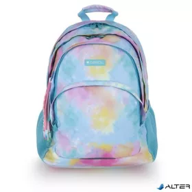   Hátizsák, iskolatáska, cipzáras, GABOL "Mystic", világoskék, batikolt hatású