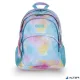 Hátizsák, iskolatáska, cipzáras, GABOL "Mystic", világoskék, batikolt hatású