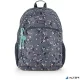 Hátizsák, iskolatáska, cipzáras, GABOL "Secret", szürke, virágmintás