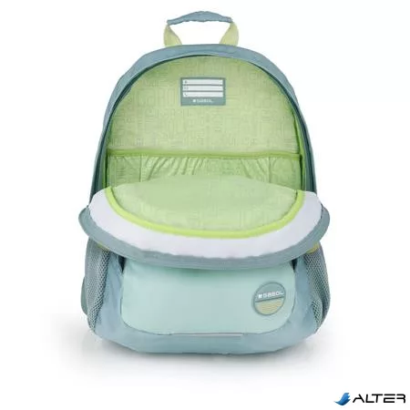 Hátizsák, iskolatáska, cipzáras, GABOL "Whisper", mentazöld