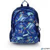 Hátizsák, iskolatáska, cipzáras, GABOL "Crew", kék, foci