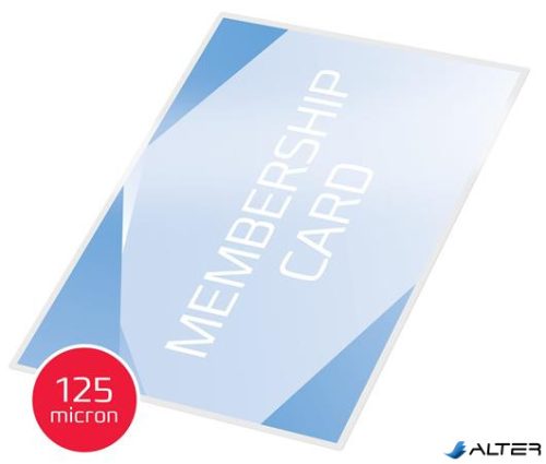 Meleglamináló fólia, 125 mikron, 54x86mm, GBC
