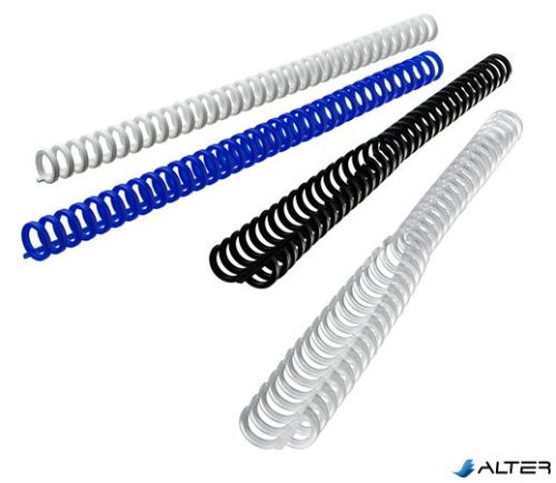 Spirál, műanyag, 12 mm, 95 lap, GBC "ClickBind", fekete