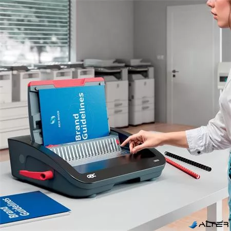 Spirálozógép, műanyag spirálkötéshez, elektromos, 390 lap, GBC "CombBind CB25E"