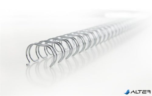 Spirál, fém, 3:1, 8 mm, 70 lap, GBC "WireBind", ezüst