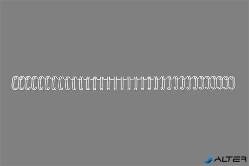 Spirál, fém, 3:1, 12,5 mm, 115 lap, GBC "WireBind", ezüst