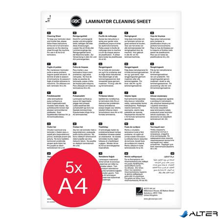 Laminálógép tisztítókarton, A4, GBC