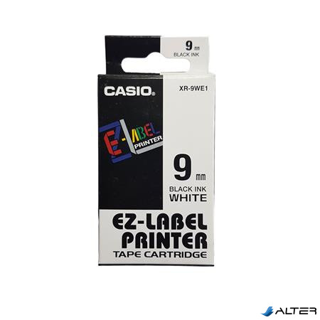 Feliratozógép szalag, 6 mm x 8 m, CASIO, fehér-fekete