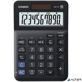   Számológép, asztali, 10 számjegy, CASIO 'MS-10 F', fekete