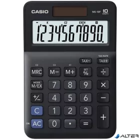   Számológép, asztali, 10 számjegy, CASIO 'MS-10 F', fekete