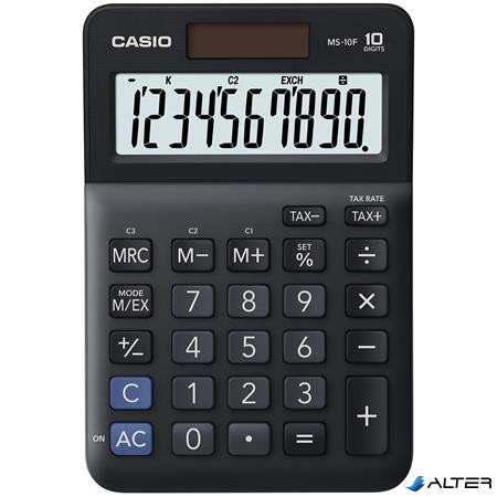 Számológép, asztali, 10 számjegy, CASIO "MS-10 F", fekete