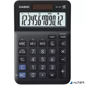   Számológép, asztali, 12 számjegy, CASIO, 'MS-20 F', fekete