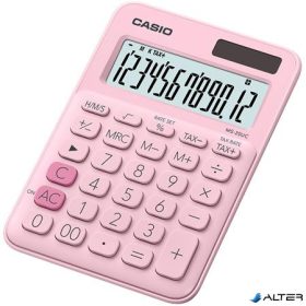   Számológép, asztali, 12 számjegy, CASIO, "MS 20 UC" rózsaszín