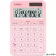 Számológép, asztali, 12 számjegy, CASIO, "MS 20 YC", világos rózsaszín