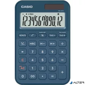   Számológép, asztali, 12 számjegy, CASIO, "MS 20 YC", kék