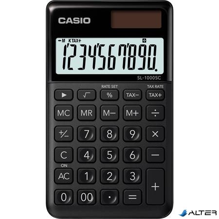 Zsebszámológép, 10 számjegy, CASIO "SL 1000", fekete