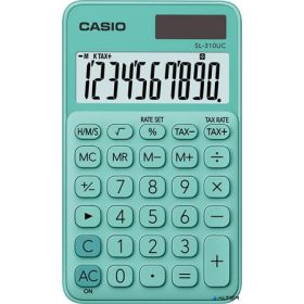   Zsebszámológép, 10 számjegy, CASIO "SL 310", zöld