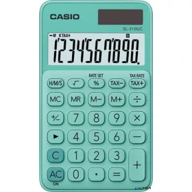   Zsebszámológép, 10 számjegy, CASIO "SL 310", zöld