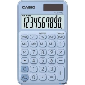   Zsebszámológép, 10 számjegy, CASIO "SL 310", világoskék