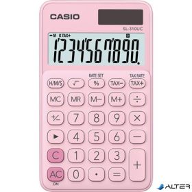   Zsebszámológép, 10 számjegy, CASIO "SL 310K", világos rózsaszín