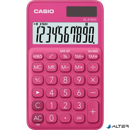 Zsebszámológép, 10 számjegy, CASIO 'SL 310', rózsaszín