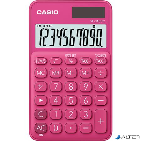 Zsebszámológép, 10 számjegy, CASIO "SL 310", rózsaszín