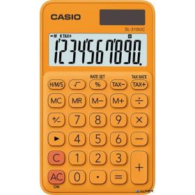   Zsebszámológép, 10 számjegy, CASIO 'SL 310', narancs