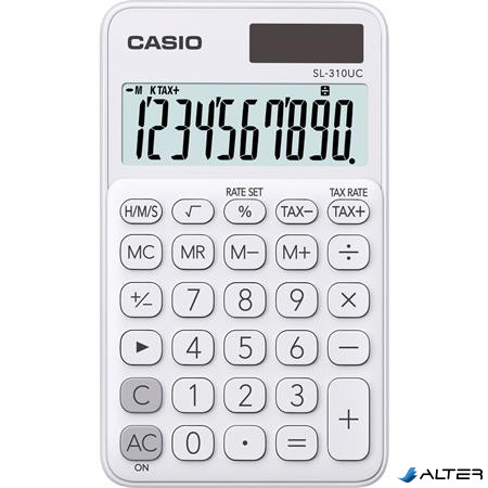 Zsebszámológép, 10 számjegy, CASIO "SL 310" fehér