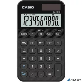   Zsebszámológép, 10 számjegy, CASIO "SL 310 YC", fekete