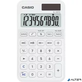  Zsebszámológép, 10 számjegy, CASIO "SL 310 YC", fehér