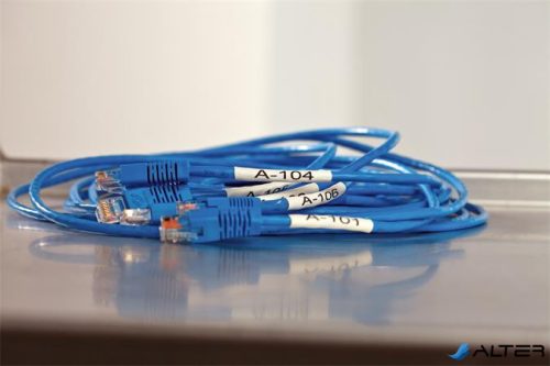 Zsugorcső, feliratozógéphez, 19 mm x 1,5 m, DYMO 'Rhino', fehér-fekete