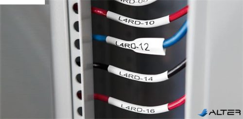 Zsugorcső, feliratozógéphez, 19 mm x 1,5 m, DYMO 'Rhino', fehér-fekete