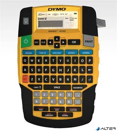 Elektromos feliratozógép, DYMO "Rhino 4200" készlet táskában