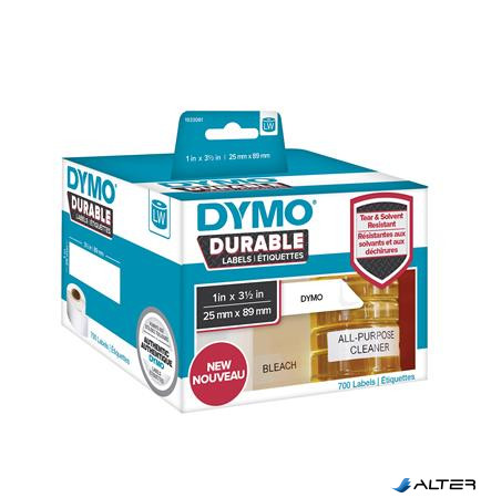 Etikett, tartós, LW nyomtatóhoz, 25x89 mm, 700 db etikett, DYMO