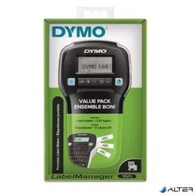   Elektromos feliratozógép, DYMO "LM 160", fekete, + 3 db D1 szalag