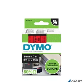   Feliratozógép szalag, 9 mm x 7 m, DYMO "D1", piros-fekete