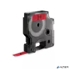 Feliratozógép szalag, 9 mm x 7 m, DYMO "D1", piros-fekete