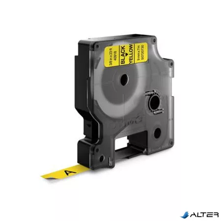 Feliratozógép szalag, 9 mm x 7 m, DYMO "D1", sárga-fekete
