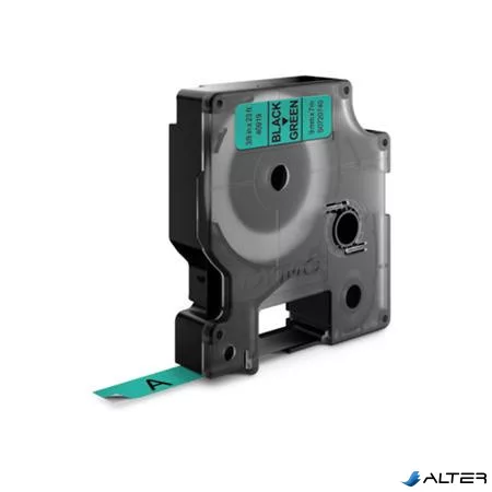 Feliratozógép szalag, 9 mm x 7 m, DYMO "D1", zöld-fekete