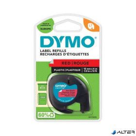   Feliratozógép szalag, 12 mm x 4 m, DYMO 'Letratag', piros